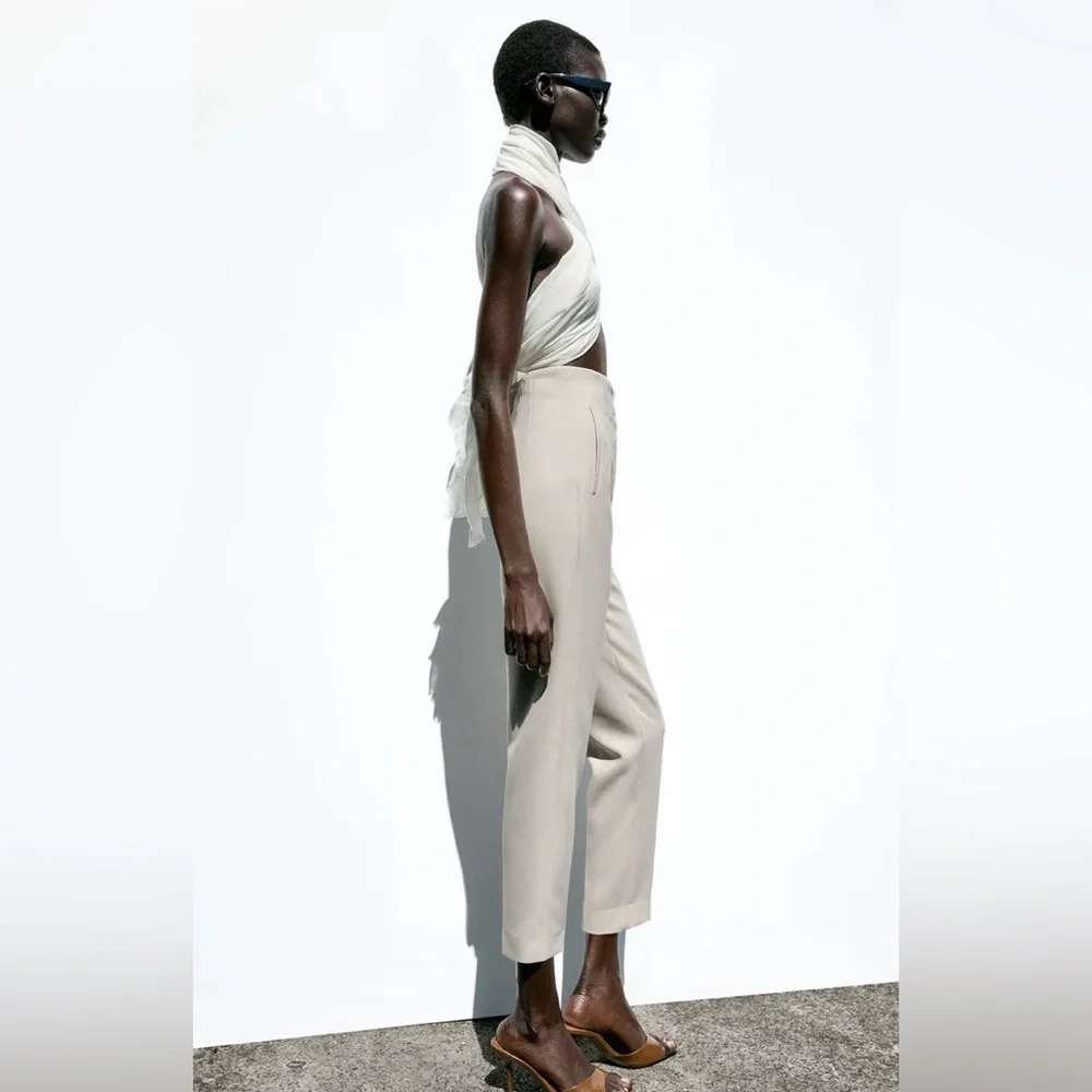 ZARA High Waisted Trousers - Picture 4 of 9